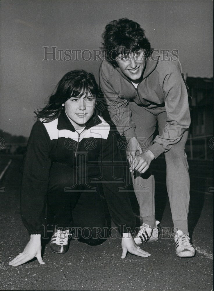 1965 Olympic Athlete Dorothy Hyman Training Deaf Girl Sheila - Historic Images