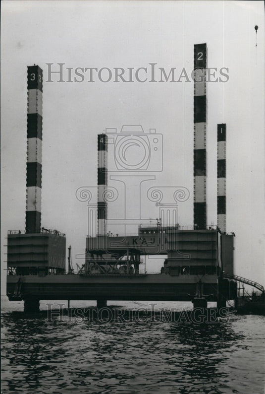 1972 Press Photo World's Largest Self Elevating Platform In Japan - KSB70349 - Historic Images