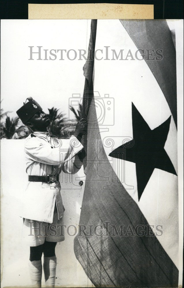 1960 Press Photo Ghana Flag - Historic Images