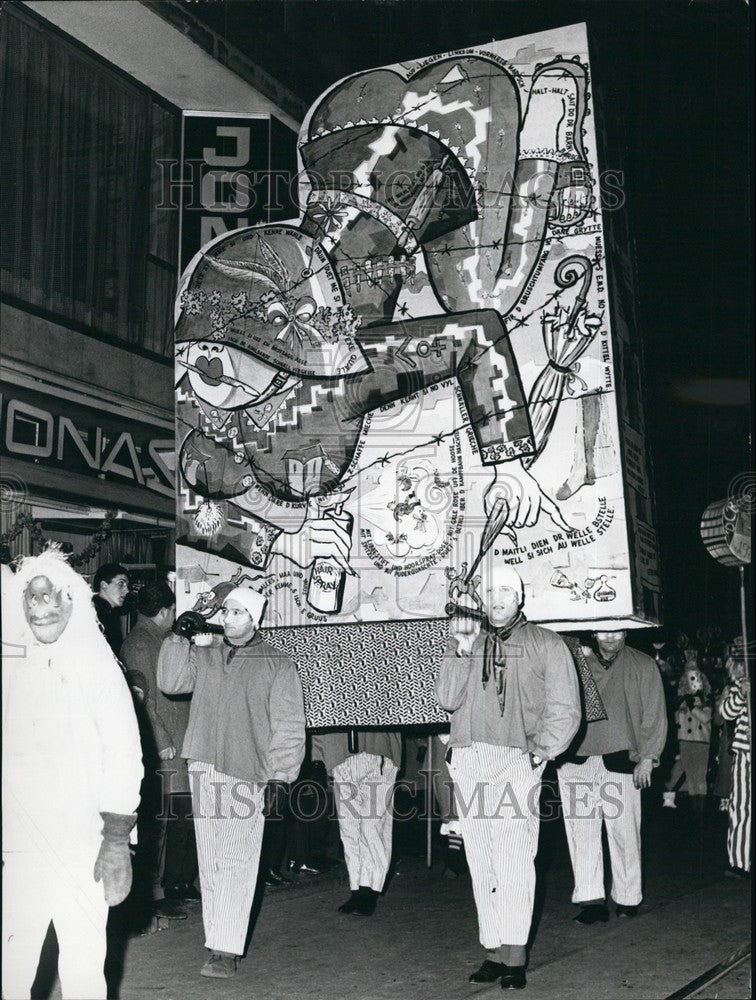 1967 Press Photo Balse Carnival in Switzerland - Historic Images