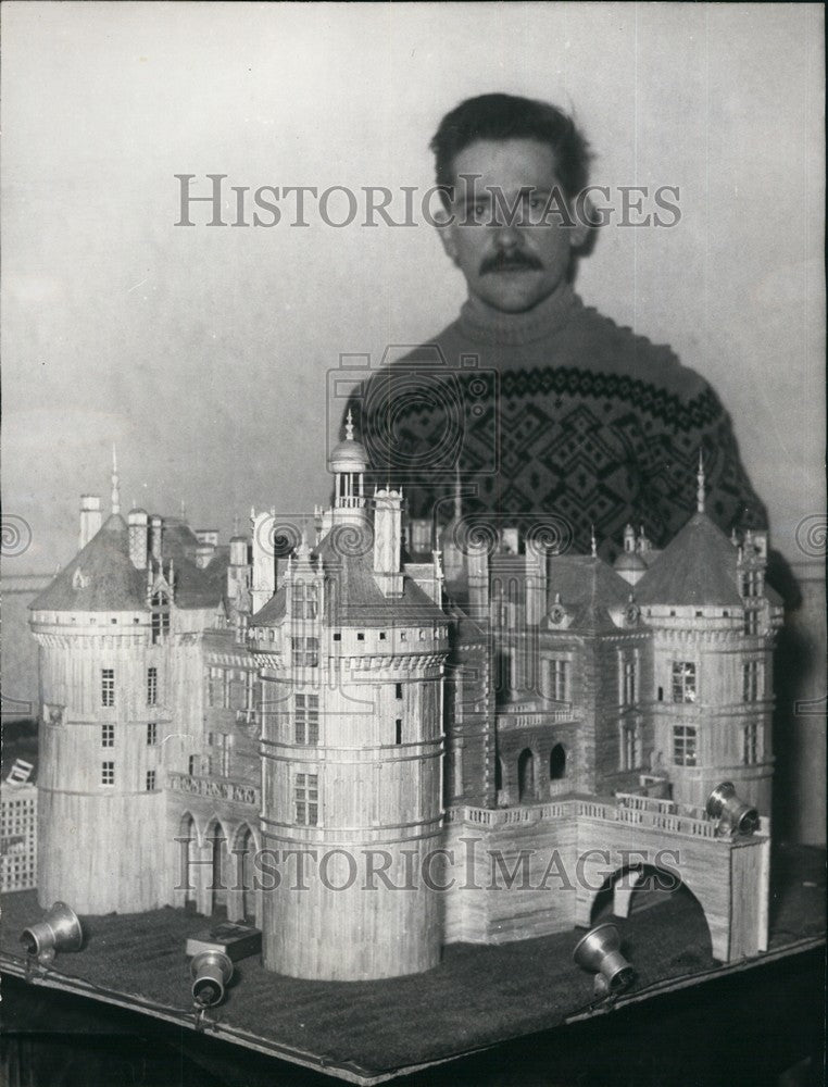 1963, Mr. Bachelot And His Beautiful Castle Made Form Matches - Historic Images