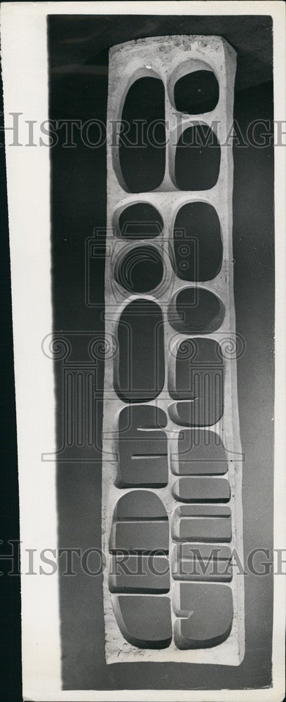 1955 Press Photo Sculpture by Michael Pine in Plaster - KSB70813 - Historic Images