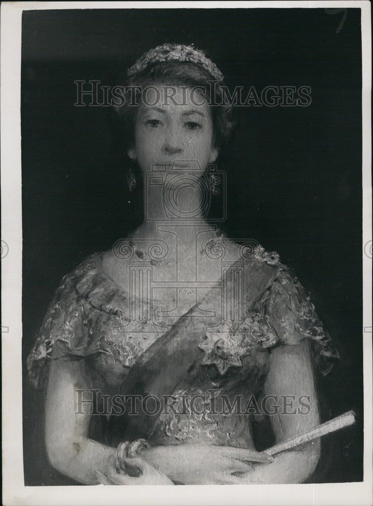 1953 Press Photo The Queen, by artist, Mr. John Napper - KSB71067-Historic Images