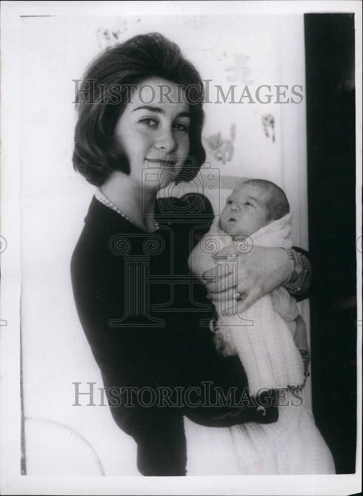 Press Photo Princess Sophie of Greece &amp; baby Princess Helen - KSB71129 - Historic Images