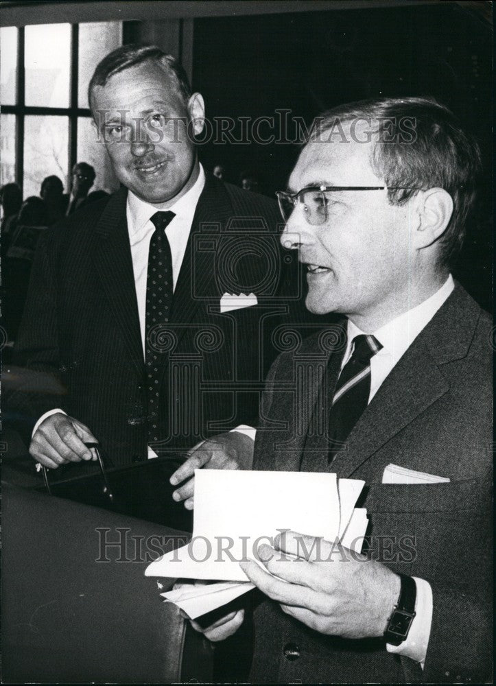 1965 hearing of witness in the action of CSU-Chairman Franz Josef St - Historic Images