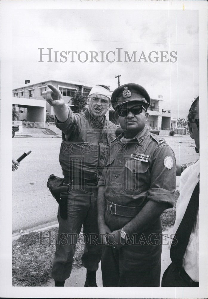 1965, Indian Major General Indar Rikhye of the UN Talking to Marine - Historic Images