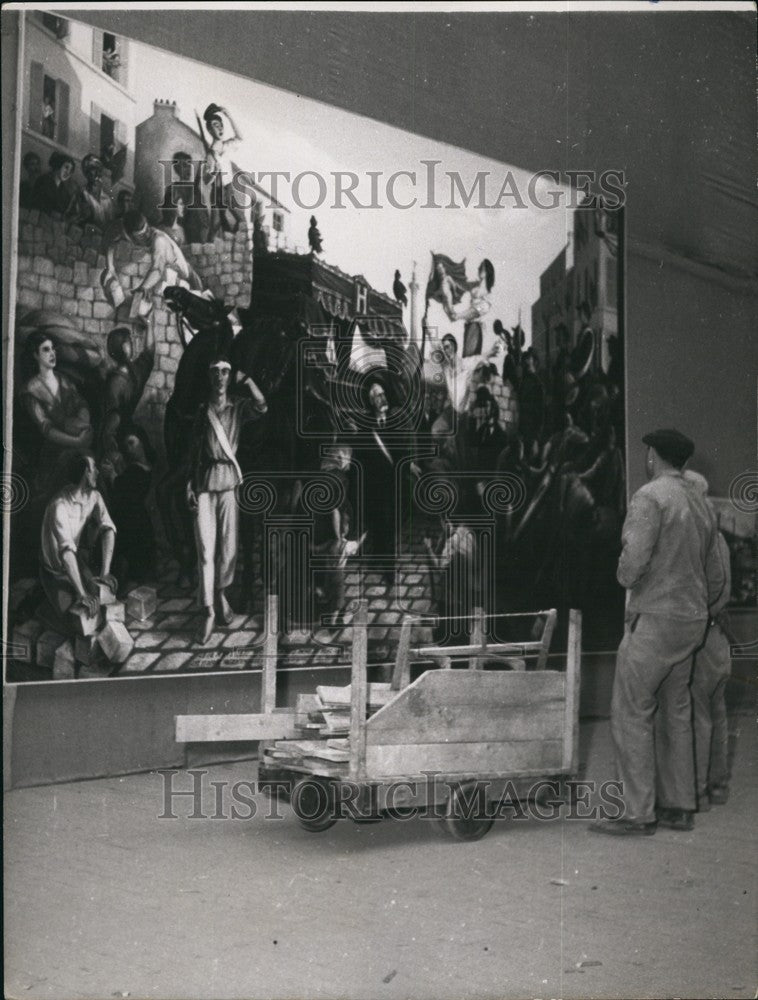 1952 Press Photo A. Fougeron painting in gallery - KSB71835-Historic Images