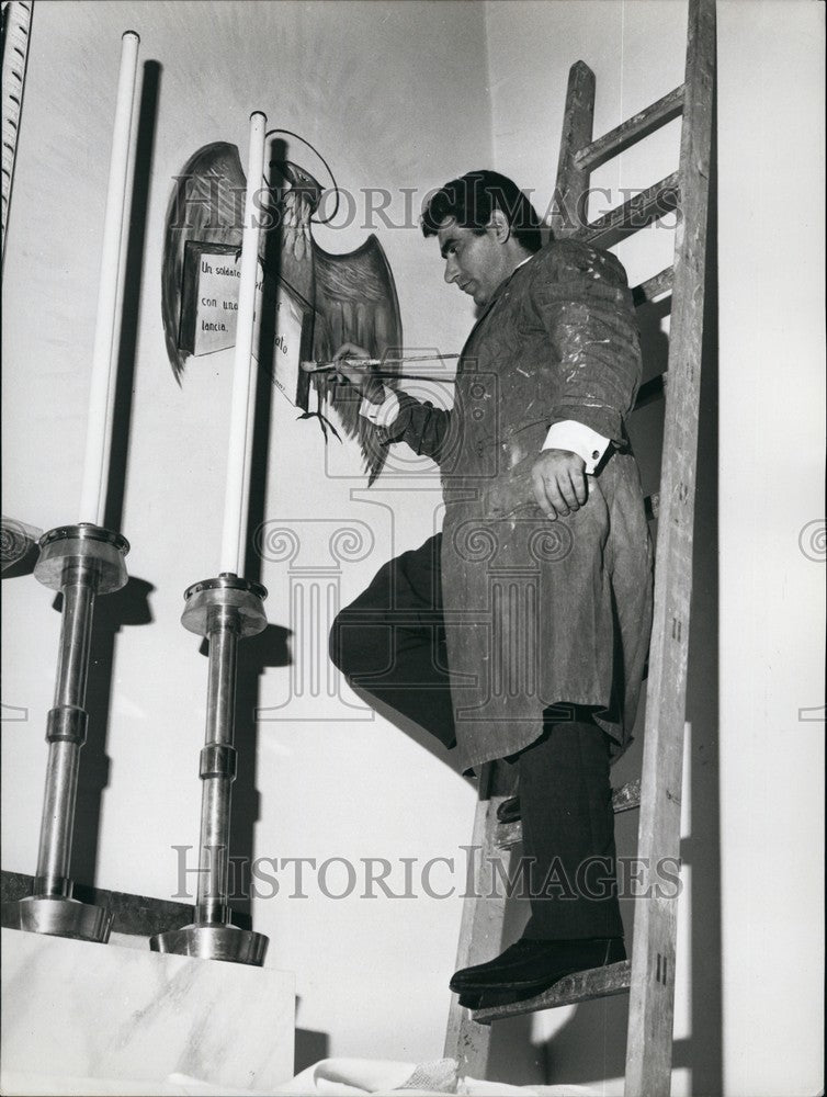 1966 Press Photo Sergio Marcelli,painter - Historic Images