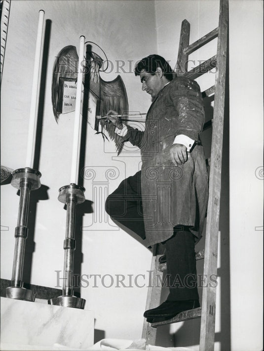 1966 Press Photo Sergio Marcelli,painter - Historic Images