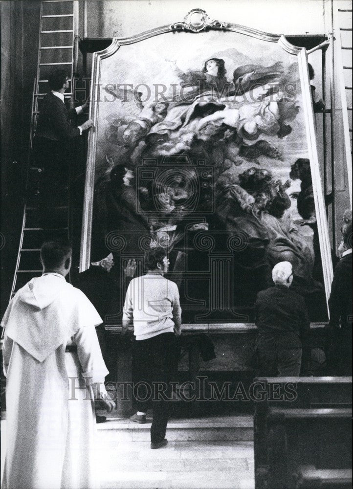 1971 Press Photo Original Rubens Found in a church in Augsburg - Historic Images