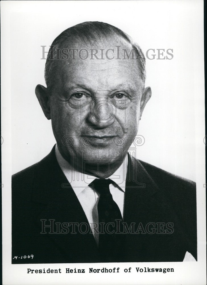 Press Photo VolkswagenPresident Heinz Nordhoff - Historic Images