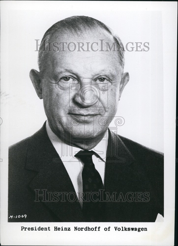 Press Photo Volkswagen.President Heinz Nordhoff - Historic Images