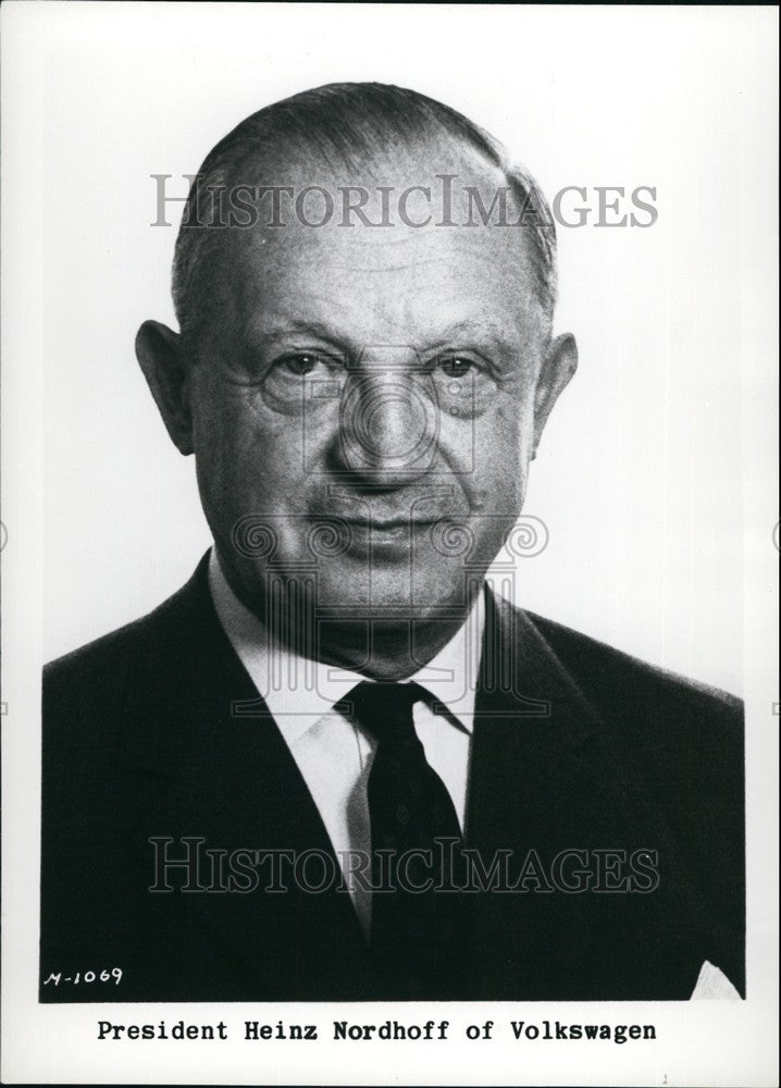 Press Photo Volkswagen.President Heinz Nordhoff - Historic Images