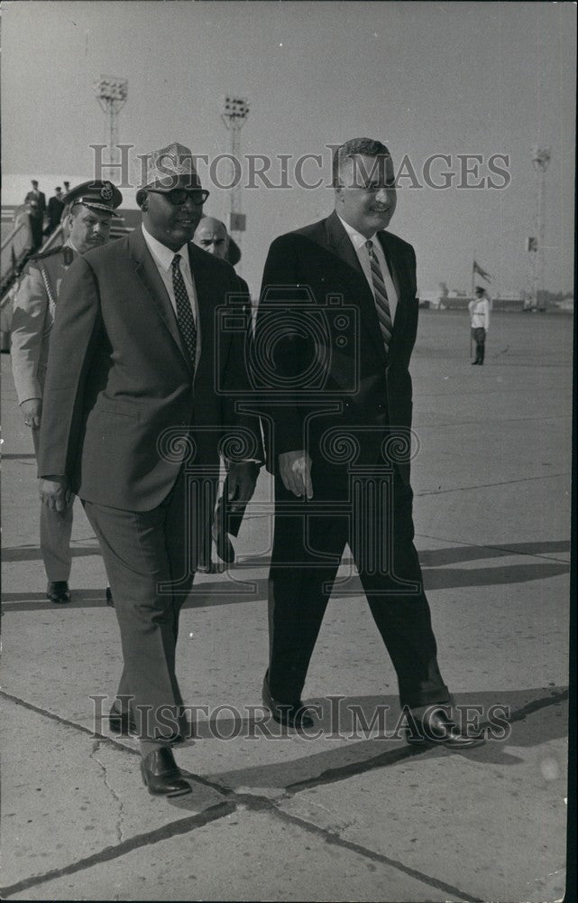 1969 Press Photo Somali President Abdel Rashid, Egypt President Nasser-Historic Images