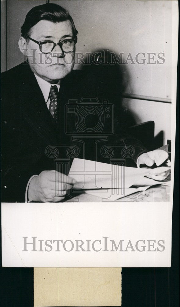 1954 Press Photo Swedish Detective Harry Sodermann, Otto John Disappearance - Historic Images