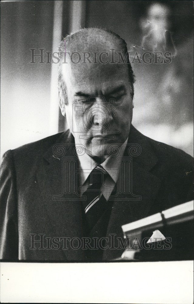 Press Photo Dr. Alfredo Gomez Moralez; President of Argentine Central Bank - Historic Images