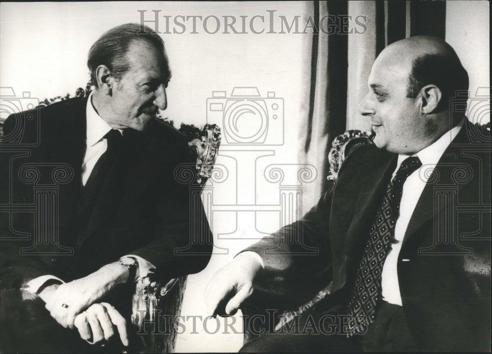 Press Photo Rauf Dektas, Chief of the Turkish Cypriots, UN secretary Waldheim - Historic Images