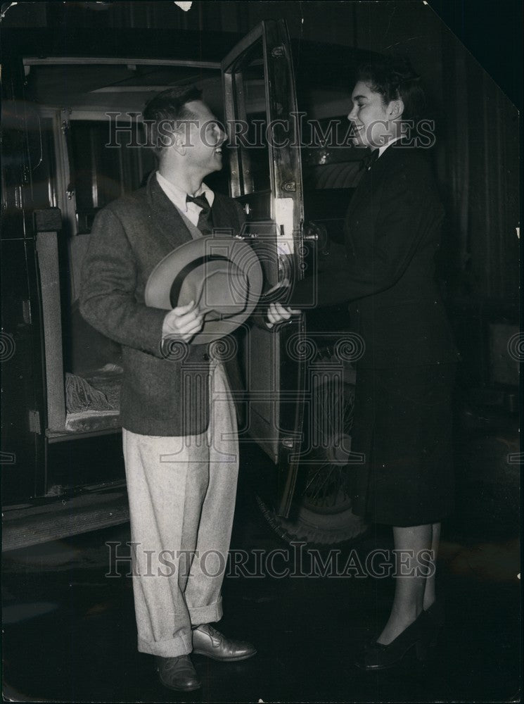 Press Photo Actor Mickey Rooney and a hostess - KSB73475 - Historic Images