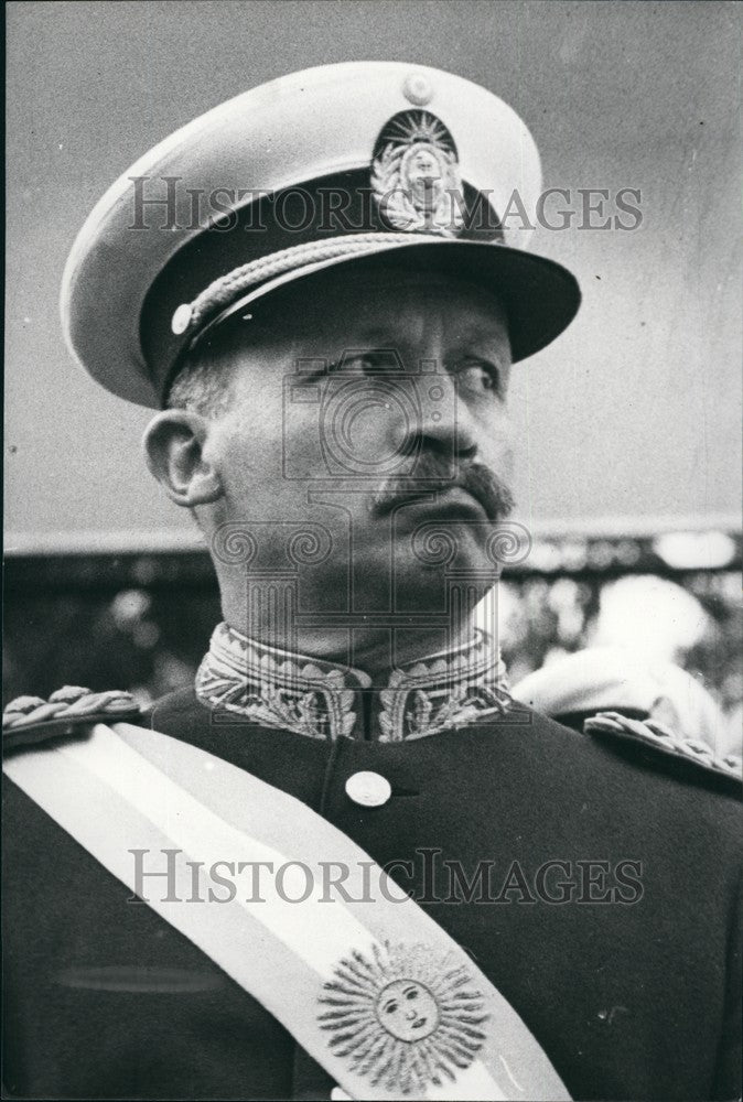 1966 Press Photo Argentina President Juan Carlos Ongania - Historic Images