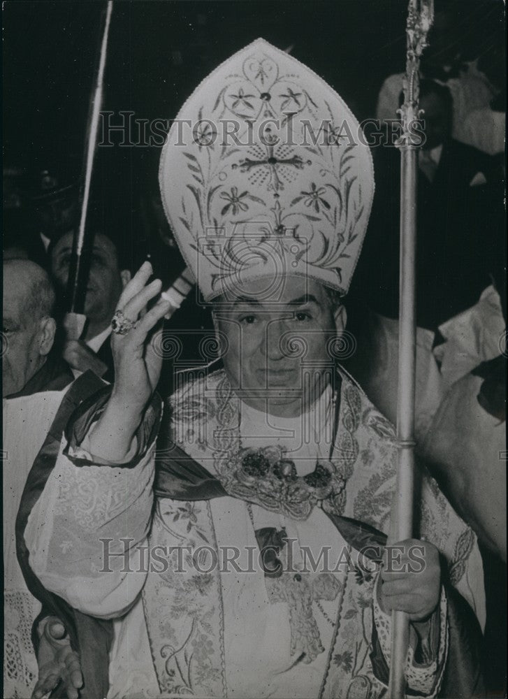 1963 Press Photo Cardinal Alfonso Castaldo 73 years old Archbishop of Naples - Historic Images