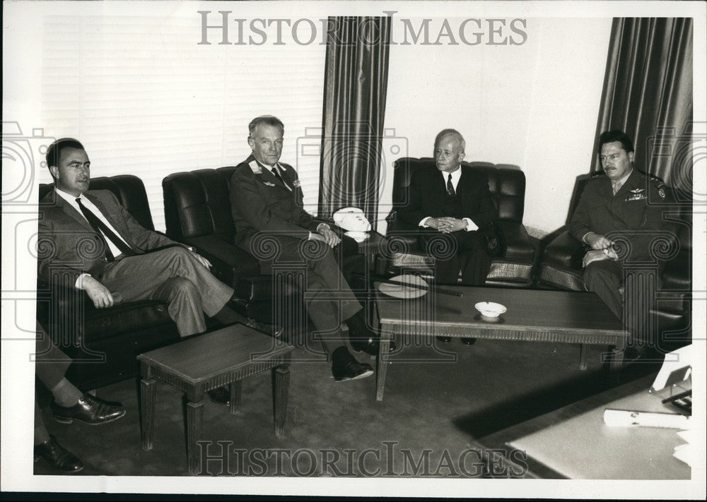 1969 Press Photo Premier Mr. Ahmad Touqan &amp; General Odd Bull - KSB74069 - Historic Images