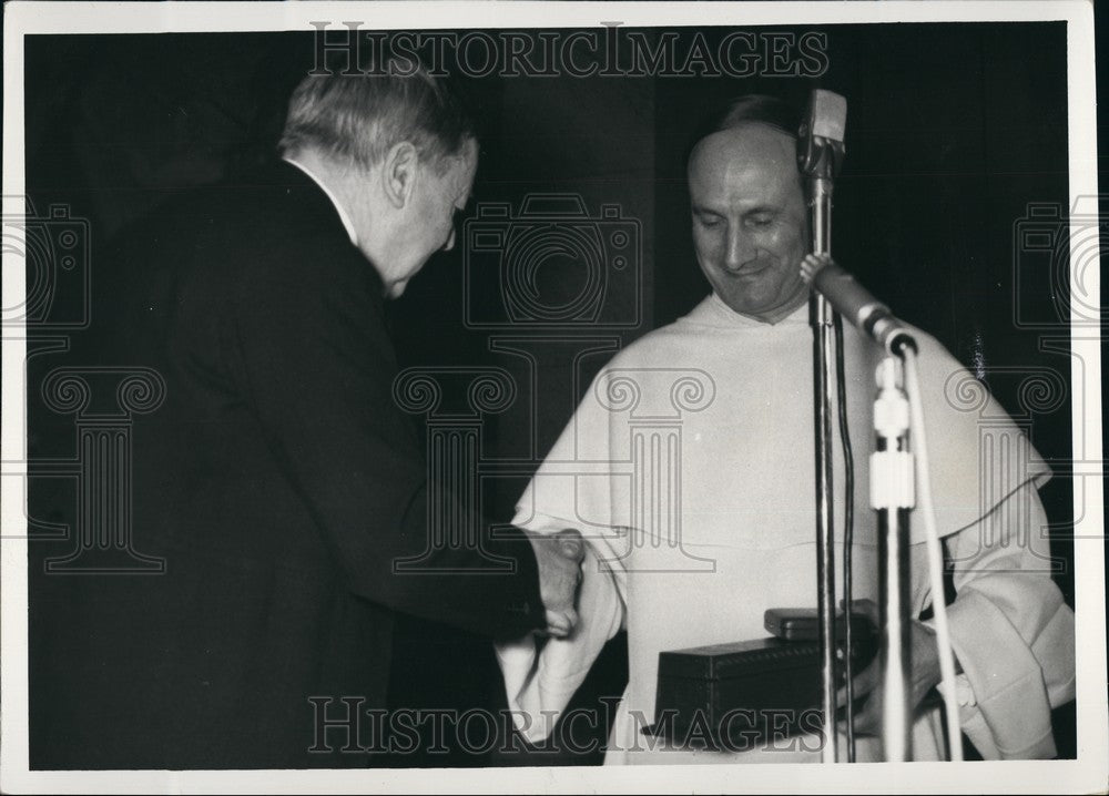 1958 Press Photo Father Pire, Belgium,Nobel's Peace Prize - KSB74087-Historic Images