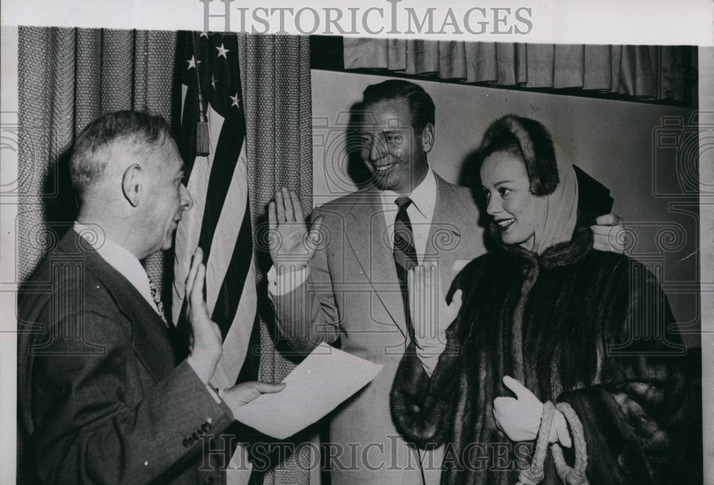 1950 Faye Emerson Actress Marries Lyle Cedric Skitch Henderson - Historic Images