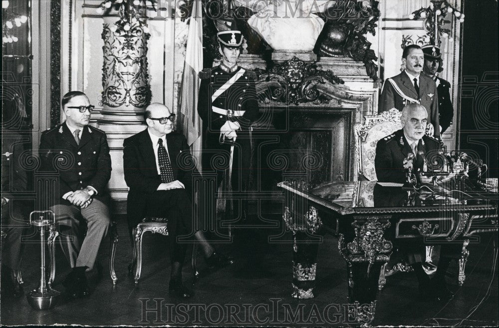 1973 Argentinian President Lanusse Speaking From Government House - Historic Images