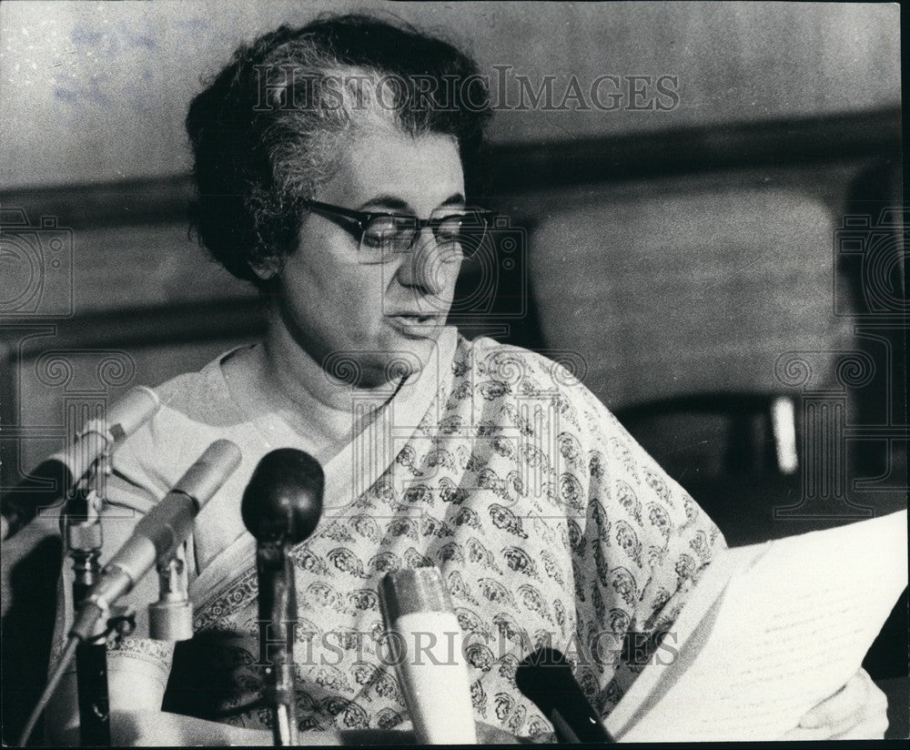 1971 Press Photo Prime Minister Mrs. Indira Gandhi - KSB74517-Historic Images