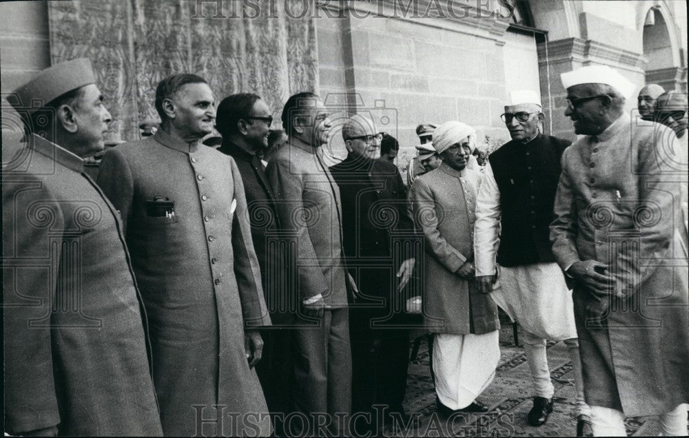 1977 Press Photo Indian President Shri Sanjiva Reddy Vice President BD Jetty - Historic Images