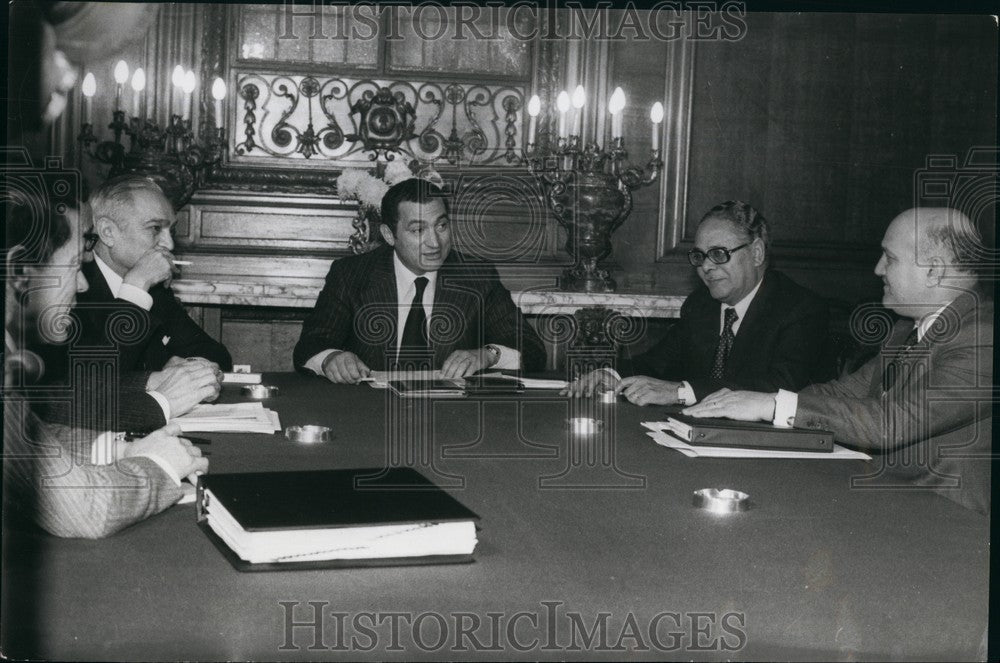 1978 Press Photo Peace Negotiations/Mohammed Hosny Mubarak/Egypt/Dr. M. Khalil - Historic Images