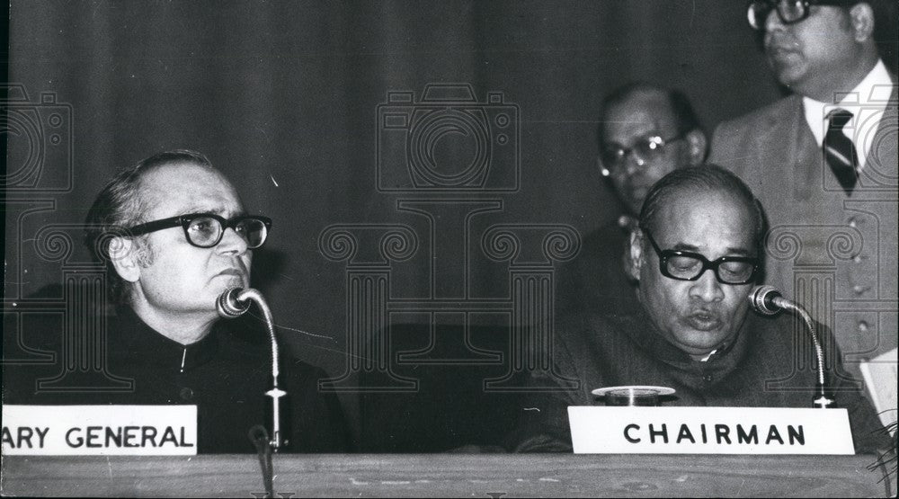 1981, Indian Secretary General Garry Khan At Vigyan Bahwan New Delhi - Historic Images