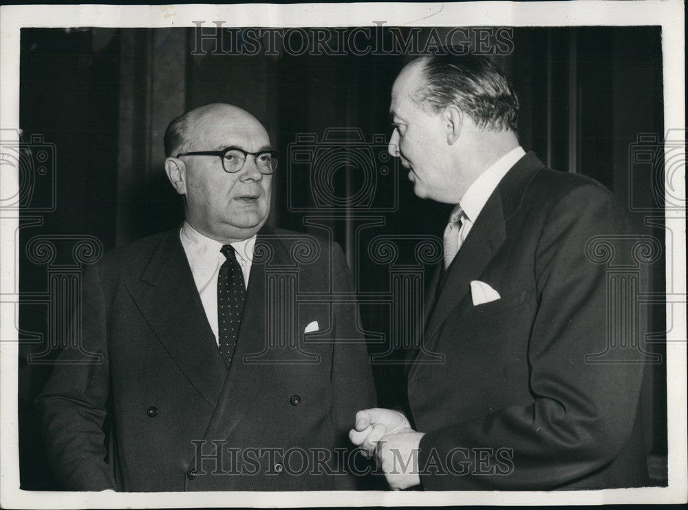 1957 M. Spaak/Belgian Foreign Minister/Peter Thorneycroft - Historic Images