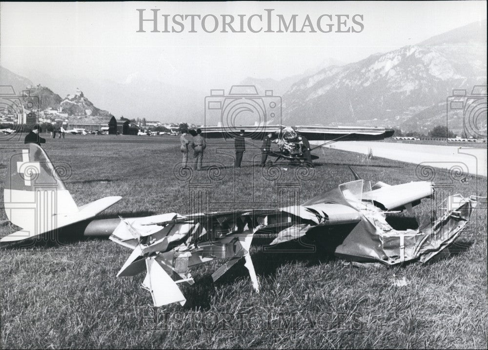 1966 Crash Scene of H Geiger's Plane, Alpine Rescue Pilot - Historic Images