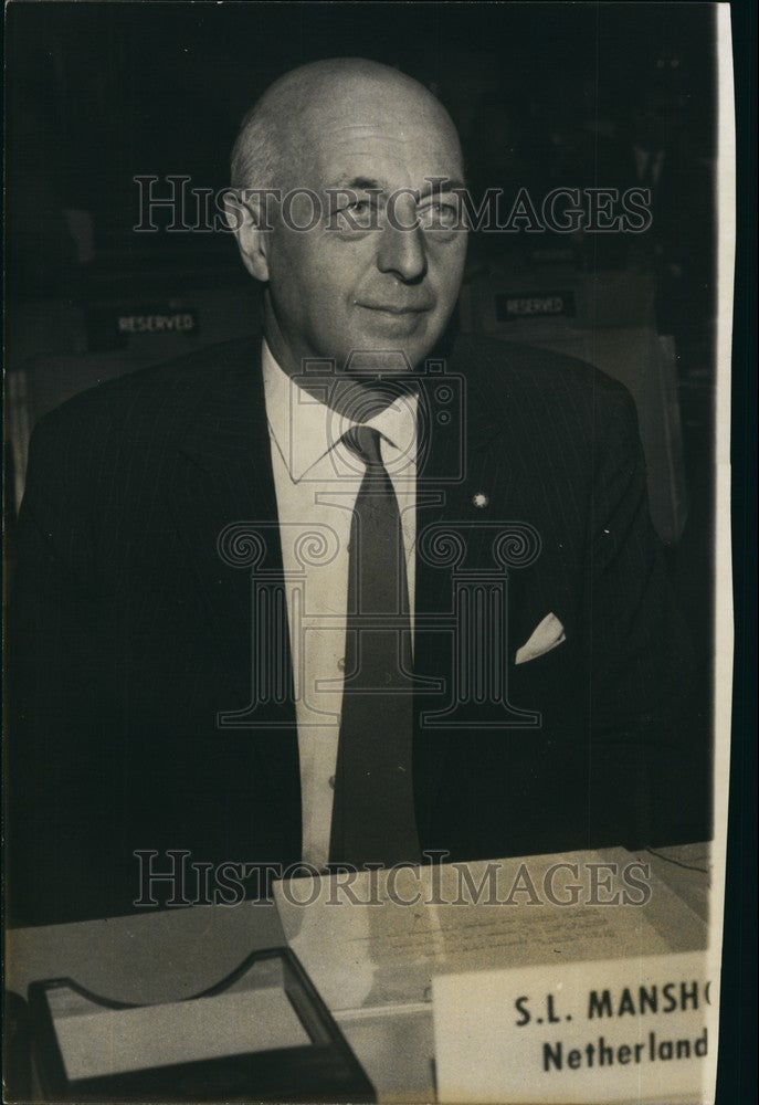 1968 Press Photo Sicco L. Mansholt, Consortium for Energy Efficiency VP - Historic Images