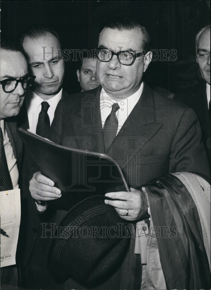 1963 Press Photo Italian Liberal Party Leader Giovanni Malagodi - KSB75019-Historic Images