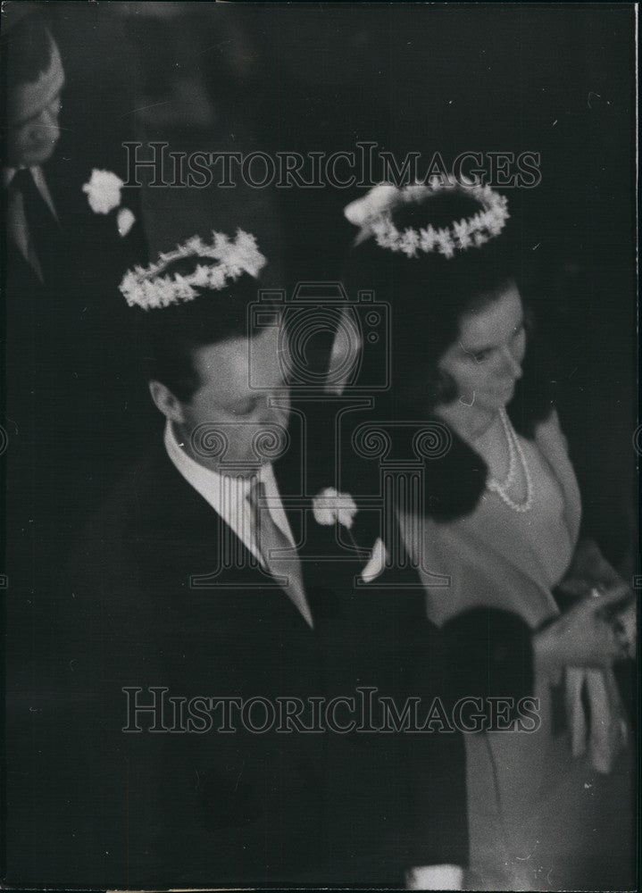 1961 Tina Livanos Marries Weds Lord Blandford Greek Orthodox Church - Historic Images