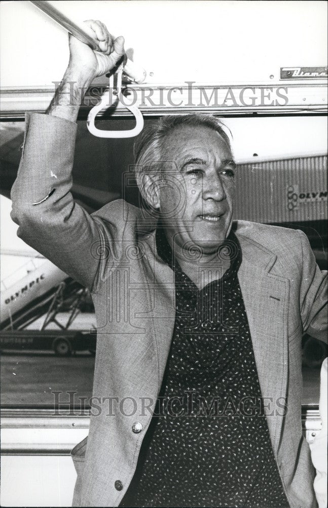 1974 Press Photo Actor Antony Quinn In Greece Filming Onassis Film - KSB75149-Historic Images