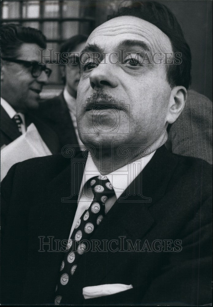 Press Photo Signor Luigi Preti Minister of the Finance during election campaign - Historic Images