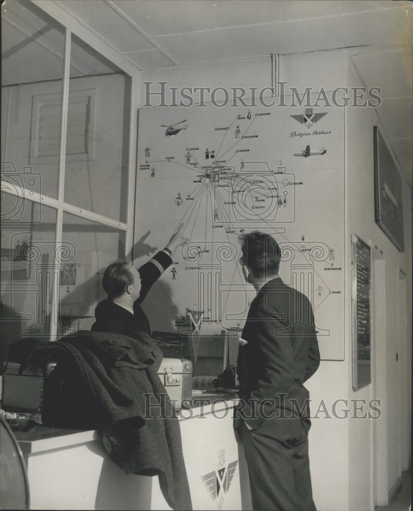 M. Hermann Francois,businessman shown helicopter routes-Historic Images