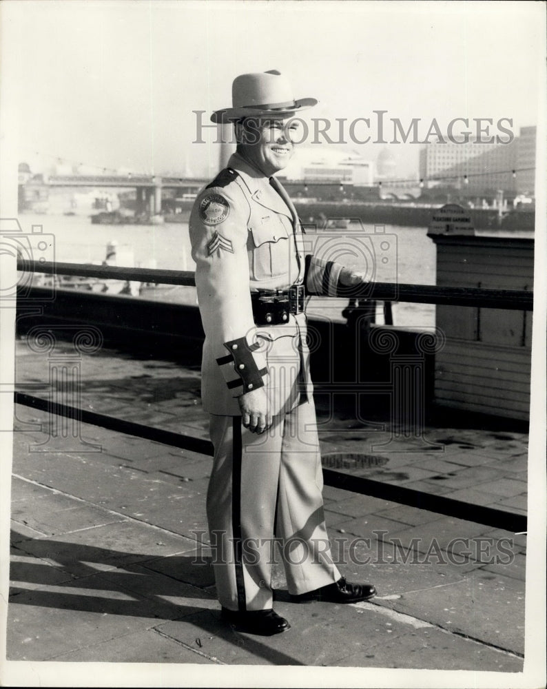 1961 Armed US Policeman In London - Historic Images