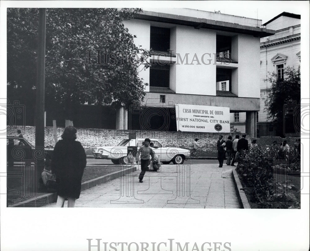 Press Photo Plaza of city Hall under construction - Historic Images