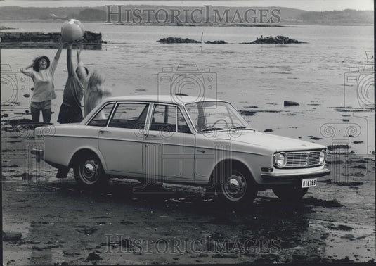 1968 Volvo at Beach in Sweden-Historic Images