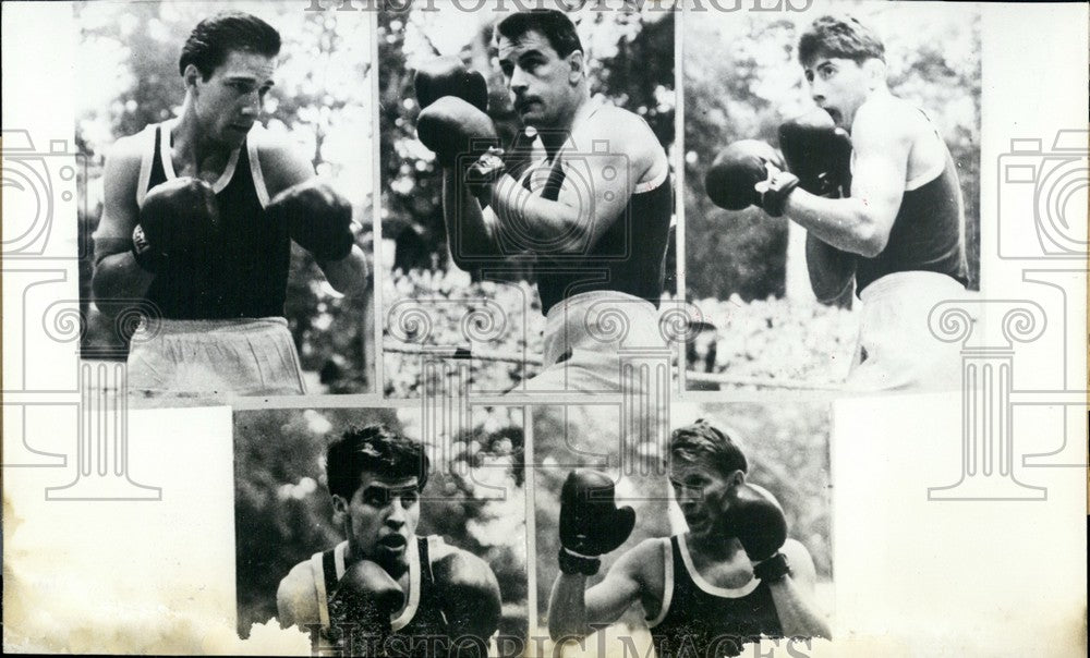 1960 Competition for the Olympic Games Boxing E And W Germany 5 Pic - Historic Images