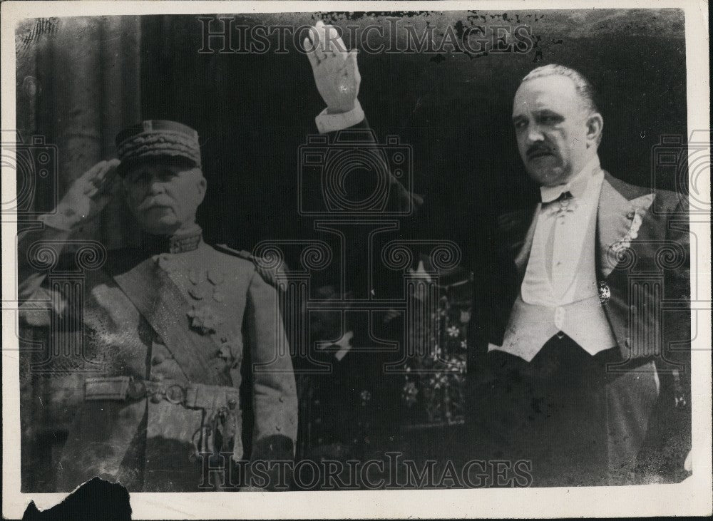 Press Photo Field Marshal Petain &amp;Baron De Las Turres - Historic Images