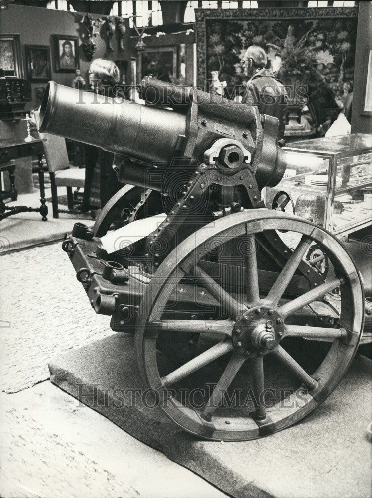 1981 Press Photo German WWI Canon, 3rd Curiosity Exposition, Bastille, France - Historic Images