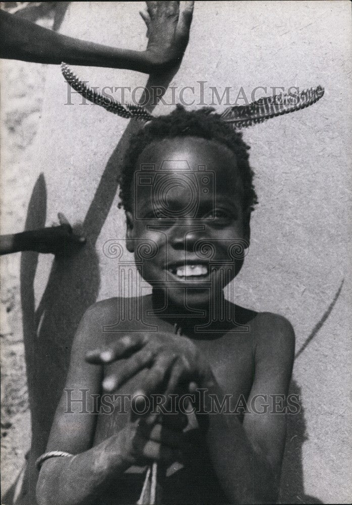 Press Photo young boy just returned from his first hunt sports - Historic Images