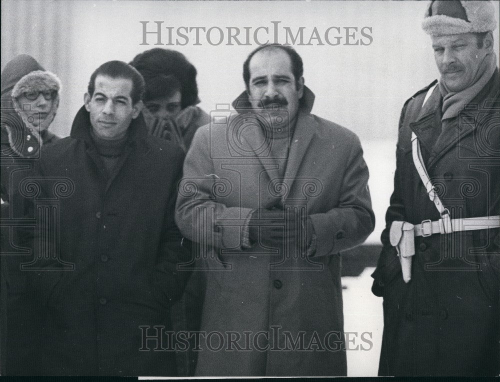 1969 Press Photo Abu El-Hoiga, Amena Dahbor &amp; Ibrahim Youssef Palestinians - Historic Images