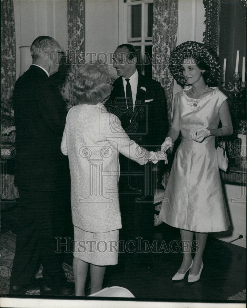 1963 Press Photo Ambassador Sir David and Lady Ormsby Gore, Washington Reception - Historic Images