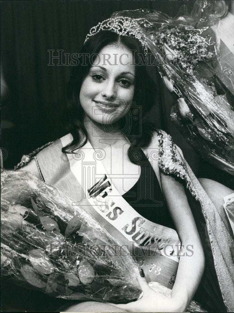 1973 Press Photo Barbara Schottli. Miss Switzerland - Historic Images